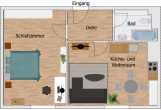 Gemütliches Appartement mit großzügiger Wohnküche in Riehl - Grundriss