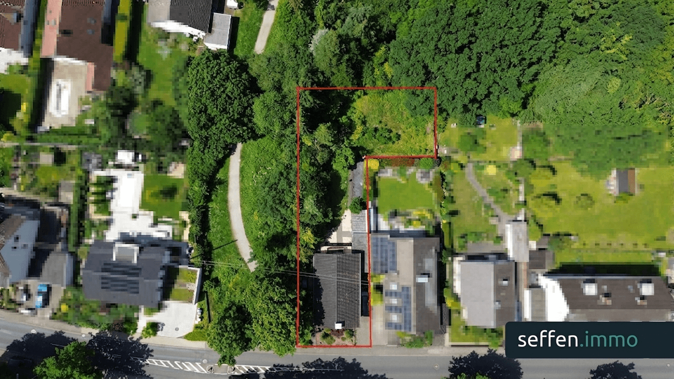 Filet-Grundstück am Park: Unverbaubares Grundstück im Grünen mit XL-Garten!