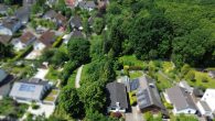 Filet-Grundstück am Park: Unverbaubares Grundstück im Grünen mit XL-Garten! - Luftaufnahme Grundstück
