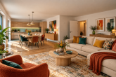 Moderne Penthousewohnung mit Dachterrasse, Tiefgarage und Effizienzklasse A+ in Leichlingen - KI-generiertes Beispielbild Wohnbereich