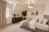 Einfamilienhaus mit Traumgarten und Garage Frechen-Königsdorf - KI generiertes Beispielbild - Schlafzimmer 1