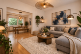 Einfamilienhaus mit Traumgarten und Garage Frechen-Königsdorf - KI generiertes Beispielbild - Wohn-Essbereich