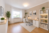 Bungalow mit 130 m² Wohnfläche + 40 m² wohnlicher Nutzfläche und Süd-Garten in Bergheim-Kenten - KI generiertes Beispielbild Büro