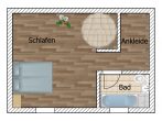 Bestlage Pulheim! Ideal für Singles & Paare: Stilvolle 2 Zi-Maisonette-Whg mit Terrasse & Stellplatz - Detail-Grundriss Ebene 2 (DG)