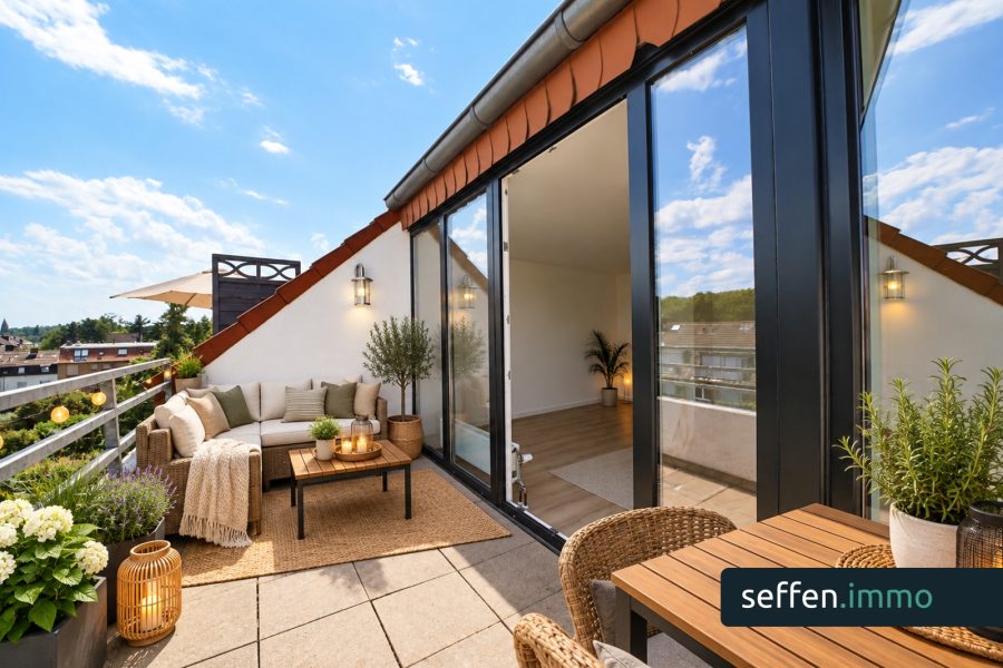 Wohnen auf zwei Ebenen! Helle Maisonettewohnung mit Balkon und Garage in Köln-Mengenich