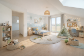 KfW 40+ Smart Home Einfamilienhaus mit Einliegerwohnung, Doppelgarage & Garten in Bedburg - KI generiertes Beispielbild Kinderzimmer 1