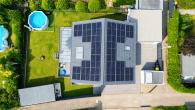 Exklusives KfW-40-Plus Einfamilienhaus mit Smart Home, Sauna & Doppelgarage in Bedburg-Kaster - Vogelperspektive